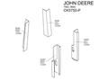 John Deere Dozer Post Kit Covers - Sailcloth Tan