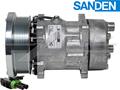 OE Sanden Compressor SD7H15 - 133mm, 8 Groove Clutch 12V