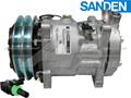 OE Sanden Compressor - 132mm, 2 Groove Clutch 12V
