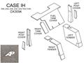 Case/IH Lower Cab Kit - Berkshire Gray