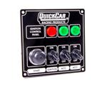 QuickCar Ignition/Accessory Switch/Start Button/3 Pilots, Black Panel