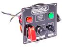 QuickCar Flip Cover Ignition/Accessory/Start Button/2 Pilots, Black Panel
