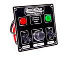 QuickCar Ignition/Accessory Switch/Start Button/2 Pilots, Black Panel