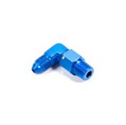 Adapter, 90 Degree, 6 AN Male to 3/8 in NPT Male Swivel, Blue