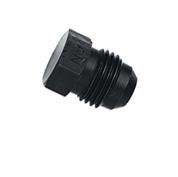 Aluminum Flare Fitting Plug, Black, -16 AN