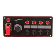 Longacre 44869 Aluminum Flip-Up Ignition Switch Panel,, Black