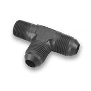 AN Flare Tee Fitting, -12 AN to 3/4 NPT, Black