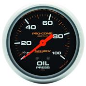 Auto Meter 5421 Pro-Comp Mechanical Oil Pressure Gauge, 100 psi, 2-5/8