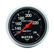 Auto Meter 3432 Sport-Comp Mechanical Water Temperature Gauge, 120-240 degrees