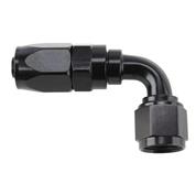 Swivel Hose End Fitting, 90 Degree, Black, -12 AN