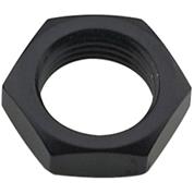 Bulkhead Fitting Nut, 6 AN, Aluminum, Black Anodized