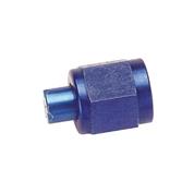 Aluminum Flare Fitting Cap, Blue, -6 AN