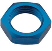 Bulkhead Fitting Nut, 20 AN, Aluminum, Blue Anodized