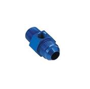 Inline Fuel Pressure Adapter, -6 AN to 3/8 Inch NPT, W/ 1/8" Port