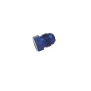 Aluminum Flare Fitting Plug, Blue, -8 AN