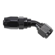 Swivel Hose End Fitting, 45 Degree, Black, -10 AN