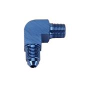 90 Degree Flare Adaptor, AN3 to 1/8 Inch NPT