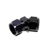 45 Degree, 16 AN Female Swivel to 16 AN Female Swivel Coupler, Black