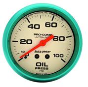 Auto Meter 4521 Ultra-Nite Mechanical Oil Pressure Gauge, 2-5/8