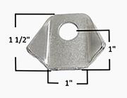 A&A Trick Tab, 1/4" Hole 1/8" Steel 10/Pack