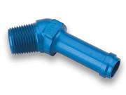 SRP 45° Elbow Aluminum NPT Pipe to Hose Barb Fittings, Blue