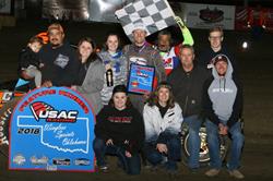 CARROLL WINS CREEK COUNTY WINGLESS SPRINTS OKLAHOMA 25-LAPPER