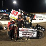 Dover Sweeps Midwest Sprint Touring Series Doubleheader at Huset’s Speedway