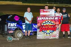 Frankie Bardaro Claimes NOW600 Lucas Oil Modified Win at Creek County Speedway