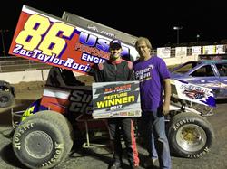 Taylor Scores First Sprint Car Victory of Season, Finishes Third in Midget