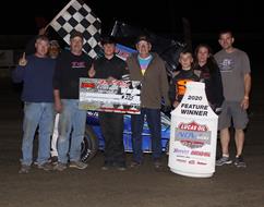 Flud and Kuykendall Kick Off Lucas Oil NOW600 Series Doubleheader at Creek County Speedway With Victories