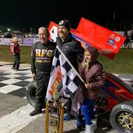 Sammy Swindell Earns First Career Pavement Winged Midget Victory to Extend Winning Streak to 49 Straight Years