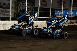 Bayston Beats Kahne in Triumphant Debut of New Car at Huset's World of Outlaws Opener