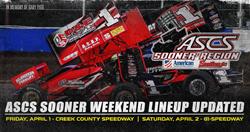 UPDATE >> ASCS Sooner Region Opener Moved To Creek County Speedway