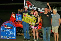 Sherrell wires USAC Wingless Sprints at Creek County