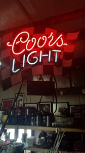 Coors Light Racing Neon Sign