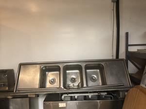 3 Compartment 91" Sink
