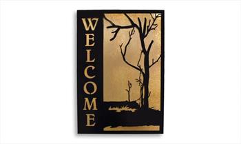 Silhouette Tree Welcome Sign