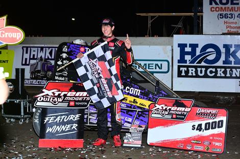 Bryant Wiedeman Wins Night Two at Davenport Speedway with POWRi National Midgets