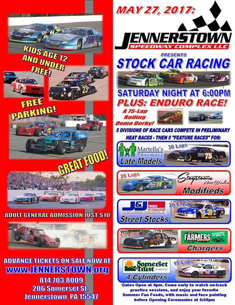 Round Two of Jennerstown Speedway Complex Racing includes Ron’s Collision Center Enduro Series Saturday