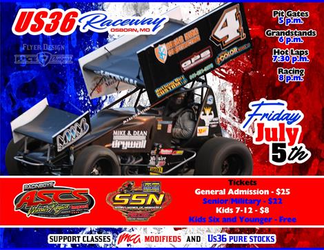 ASCS Warrior Region and Sprint Series of Nebraska Friday, July 5