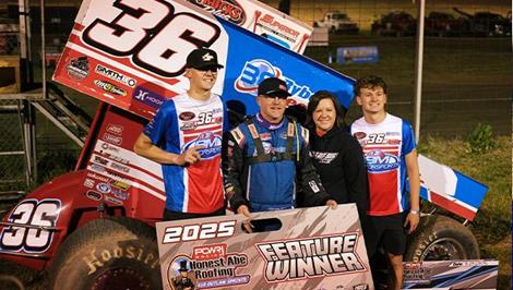 Jason Martin Runs Away with POWRi 410 Outlaw Sprint Win at US-36 Raceway