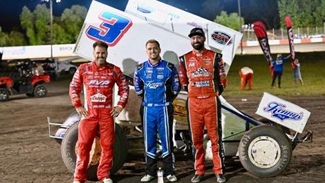 Ayrton Gennetten Attains Victory with POWRi 410 Outlaw Sprints at Lakeside Speedway