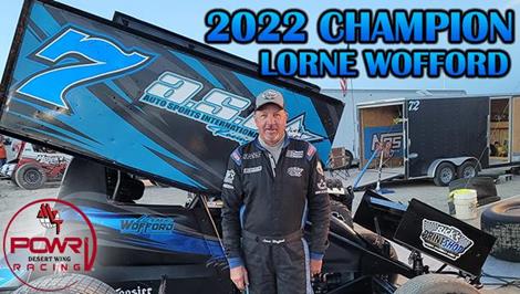 Lorne Wofford Wins POWRi Desert Wing Sprint Series Season Championship