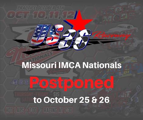 US 36 Raceway Postpones Missouri IMCA Nationals to Oct. 25 and 26