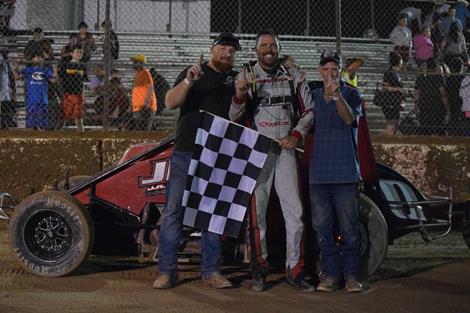 JR Bonesteel Banks Sandia Speedway Win with POWRi NMMRA