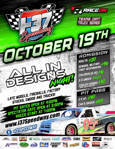 Next race... October 19th presented by All In Designs