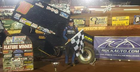 Two-time USCS National Champion, Morgan led wire to wire at Talladega Short Track