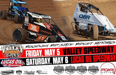 National and West Midgets, WAR Sprint Cars Look to Missouri Mid- State Midget Nationals