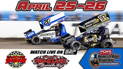 POWRi 410 & Elite Outlaw Sprint Leagues at Creek County Speedway & Tri-State Speedway