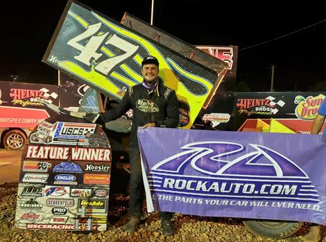 Eric Riggins scores in USCS Fast Friday Live! at Carolina Speedway